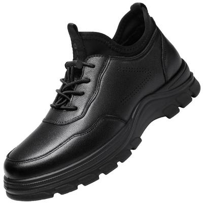 强人3515休闲皮鞋女冬季保暖加绒鞋棉鞋黑色通勤鞋工作鞋运动皮鞋