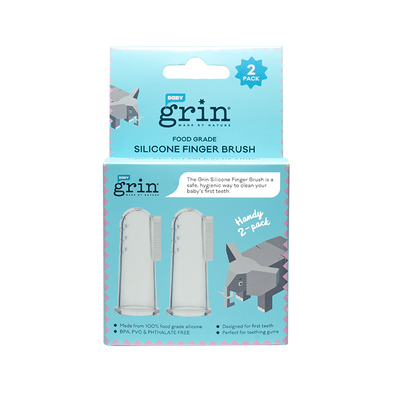 grin食品级硅胶婴儿拇指刷清洁