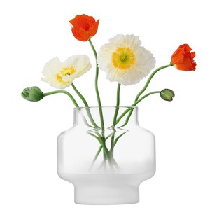 英国LSA玻璃花瓶手工磨砂透明大号花瓶 插花水养花瓶轻奢烛台摆件