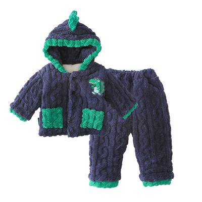 男童套装2025新款儿童冬款家居服