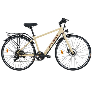 凤凰通勤内置锂电池电助力公路自行车学生公路车锂电动车