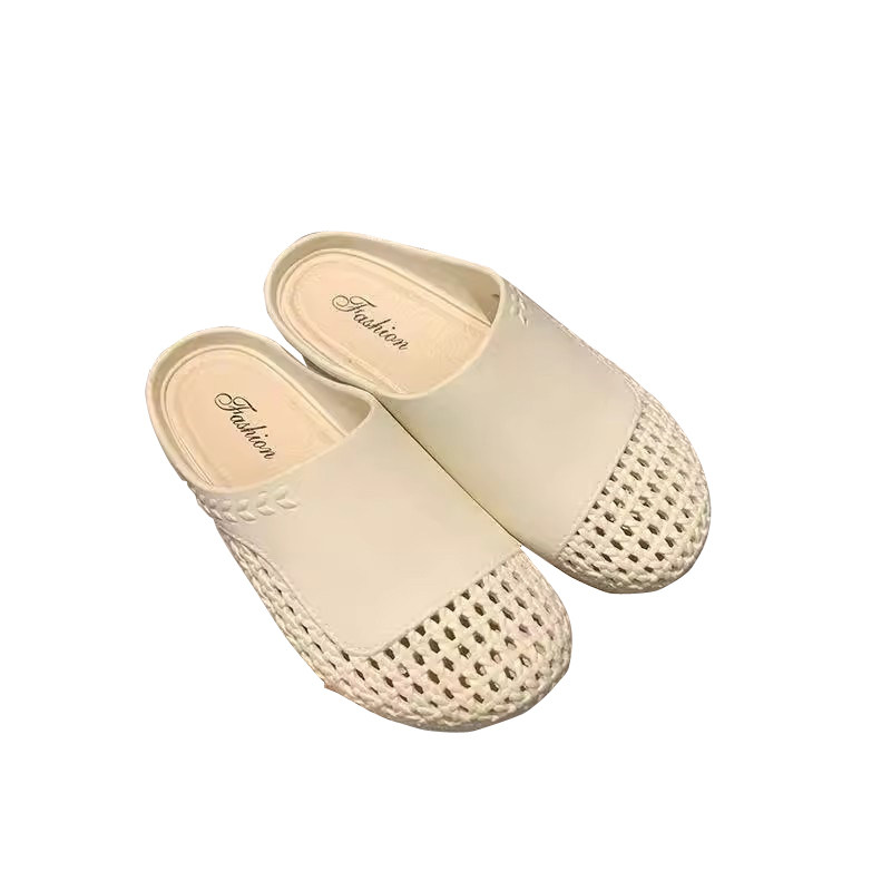 夏季凉拖鞋海边度假塑胶PVC百搭女时尚网红少女学生包头半拖鞋女