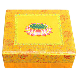 可拆洗拜凳拜垫绣莲花跪拜磕头打坐垫凳椅子瑜伽寺庙禅修实木蒲团