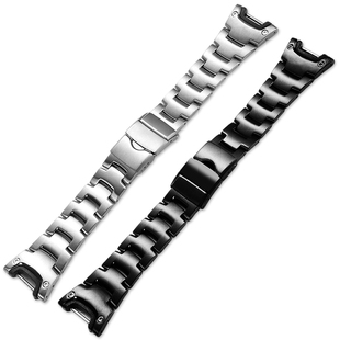 适用卡西欧3071 PRG-110T/Y登山表链PRW-1300Y改装钛合金手表带男