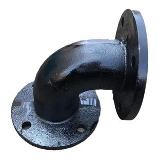 双盘法兰90度弯管道弯头6/10公斤出水口大小链接头排污泵阀门接头