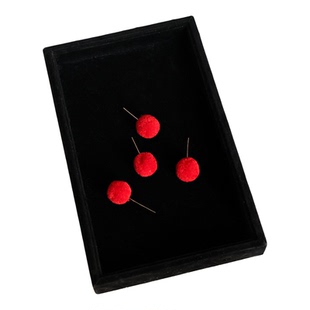 BJD娃娃头饰套装红色汉服妆造铜钱喜庆发饰配饰古风发钗毛球饰品