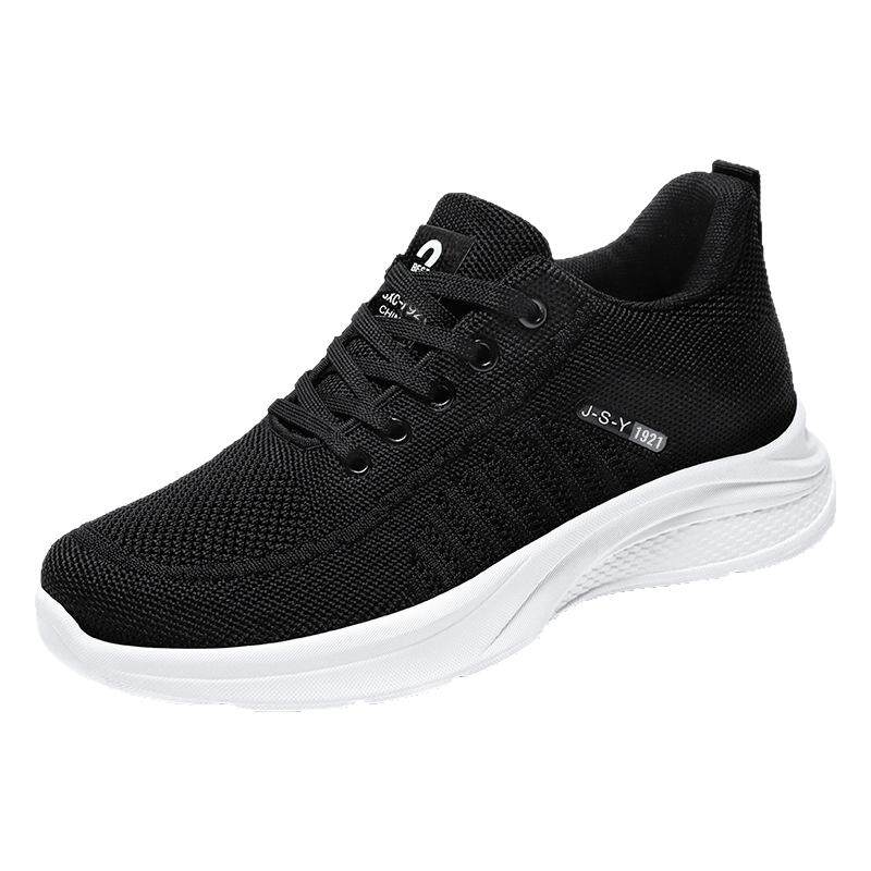 鞋子男2025夏季新款飞织网面透气单鞋软底舒适休闲鞋男鞋