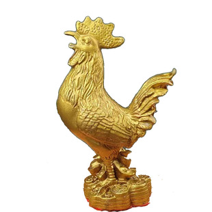 全铜金鸡铜摆件铜公鸡烂桃花金鸡宝喜客厅装饰品摆件