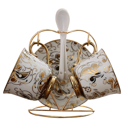 欧式骨瓷陶瓷咖啡杯套装小奢华咖啡杯套具简约家用茶杯马克杯水杯