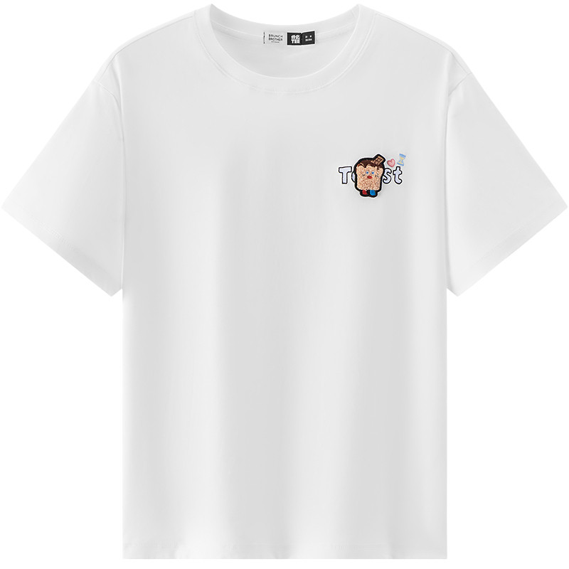 森马BRUNCH BROTHER联名短袖T恤女夏季纯棉刺绣图案2026新款上衣