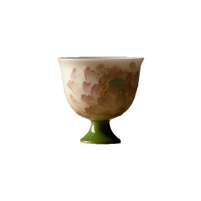 里作 高端有田烧手绘仿宋茶杯景德镇珐华彩品茗杯功夫茶具主人杯