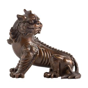 黄铜谛听摆件九华山地藏坐骑铜雕家居装饰办公室桌面摆设高档礼品