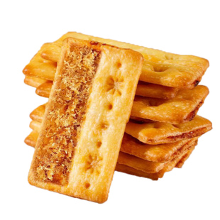 牛肉酱双层脆牛肉松夹心陷饼干薄脆香酥办公室零食独立包装一整箱