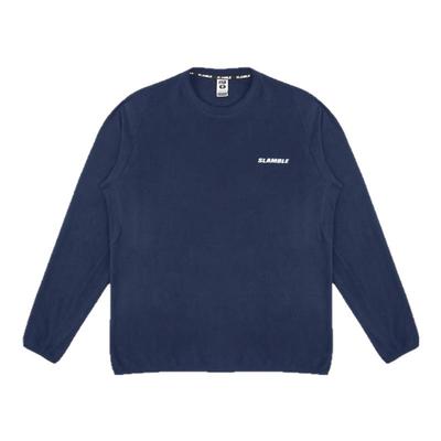 SLAMBLE摇粒绒套头衫抗静电圆领宽松运动休闲保暖打底上衣秋冬