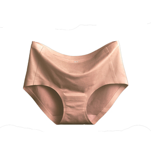 珠光柔软磨毛面料一片式无痕女三角内裤简约超性感诱惑中腰纯棉裆