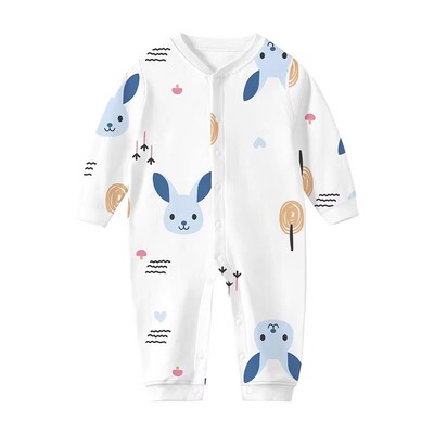 ［底价捡漏3件75折］婴儿连体衣秋冬长袖纯棉新生儿和尚服春秋装