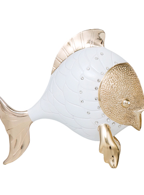 欧式风电视柜亲嘴鱼送礼装饰品