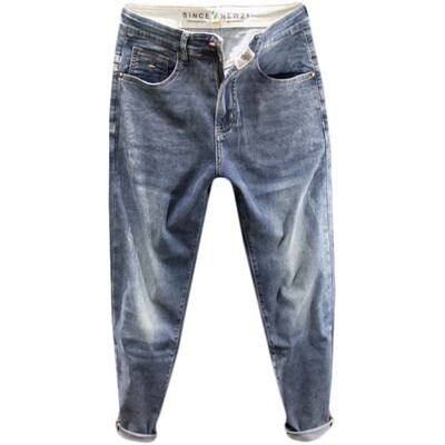 三古木棉牛仔裤拉链夏季