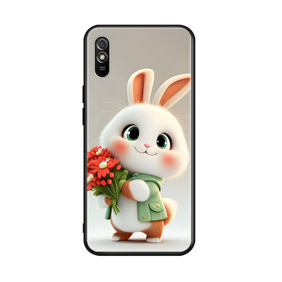 luckrider适用于红米9a手机壳redmi 9a保护套hmi9a萌宠m2006c3lc网红卡通hongmi9a可爱兔兔hm9a手机膜redmi 9
