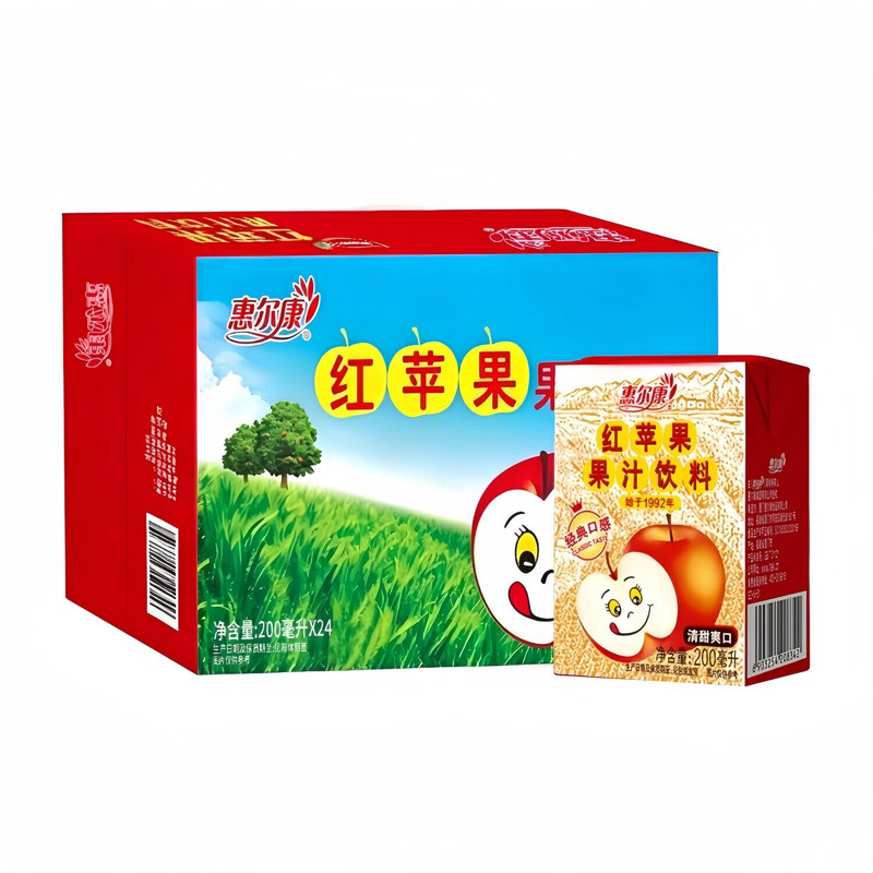 惠尔康红苹果饮料24瓶整箱