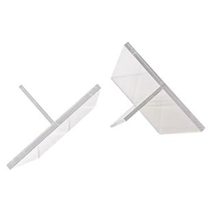 石头纹亚克力透明桌腿悬浮型桌架桌腿餐桌书桌岩板水波纹大板桌腿