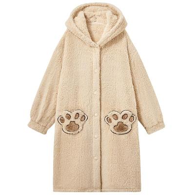 加厚舒棉绒睡袍兰卓丽女