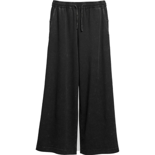 【新品】素然 WHM 26春女士简约休闲挺阔柔软针织布松直九分长裤