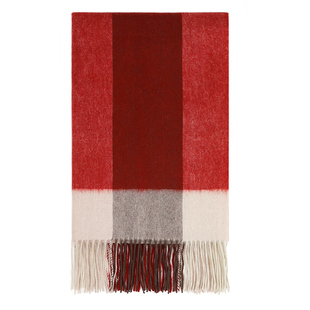 MARJAKURKI玛丽亚古琦加厚羊毛围巾女士冬季高级感红色围巾披肩女