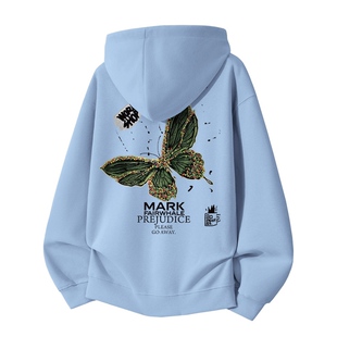 马克华菲重磅卫衣男士冬季加绒加厚印花上衣男款宽松连帽外套衣服