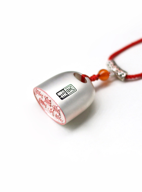 纯银椭圆印章姓名定制情侣吊坠