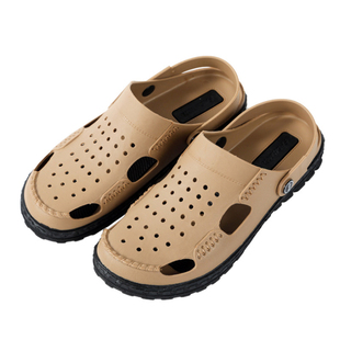 进口越南天然橡胶凉鞋 夏季包头拖鞋男士透气外穿两穿沙滩洞洞鞋