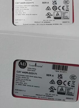 议价Ab安全继电器全新现货440R-D23171