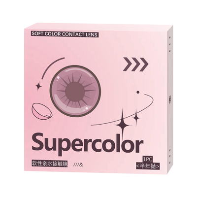 Supercolor美瞳超大引力定轴高光半年抛2片彩色隐形