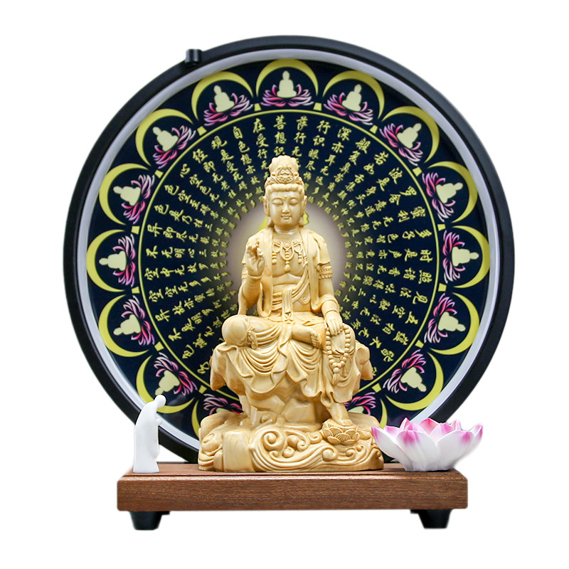 水月观音佛像禅意摆件