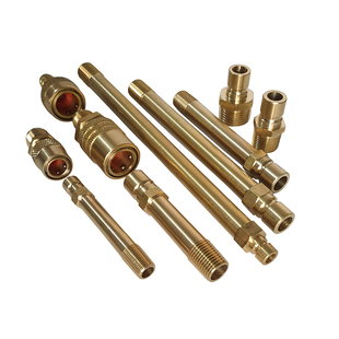 模具快速接头铜水咀模温机90度铁氟龙冷却水嘴开放式加长插管接头