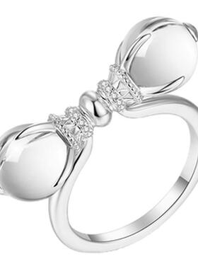 iSTONE/石头记天然白水晶戒指虎眼石新款设计感轻奢金刚杵指环女