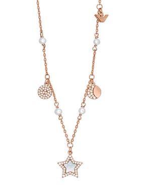 阿玛尼星月珍珠女士项链