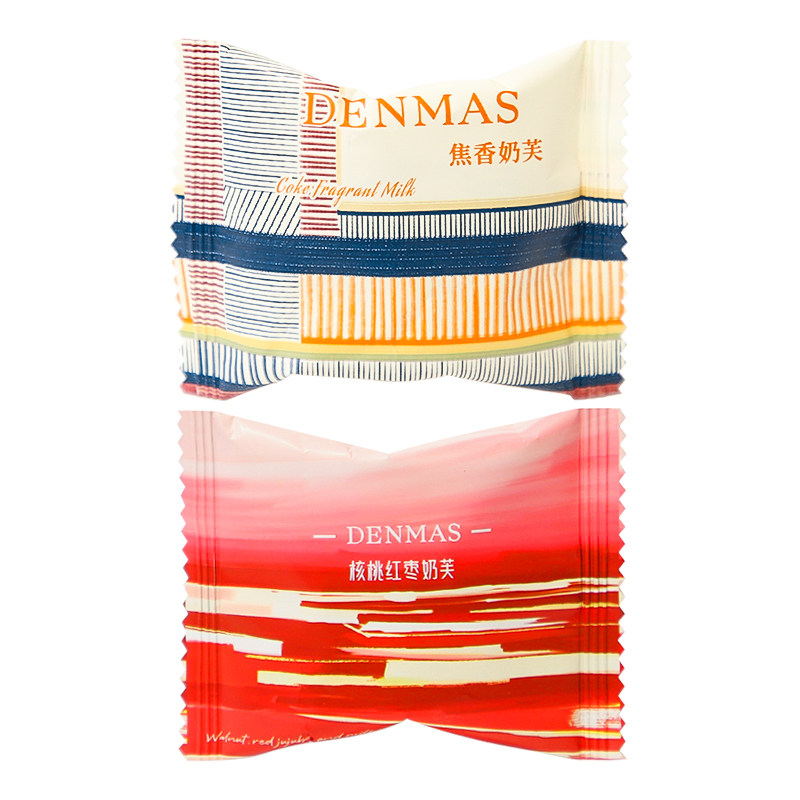 DENMAS丹玛仕焦香奶芙牛轧糖网红高档结婚喜糖糕点心零食散装批发