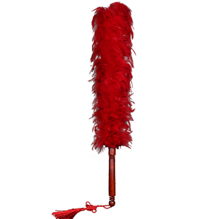 结婚新娘陪嫁大红色新款鸡毛掸子婚庆用品扫床除尘扫灰家用不掉毛