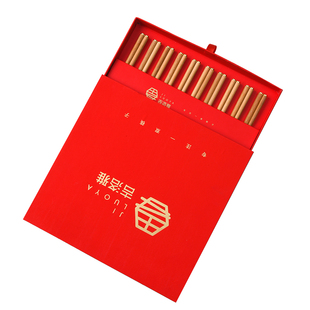 吉洛雅筷子家用高档端快天然芸香木耐高温防滑霉无漆无蜡实木套装
