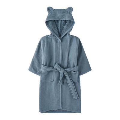 三利儿童浴袍男童吸水速干纯棉洗澡浴巾女童睡袍浴衣宝宝浴巾斗篷