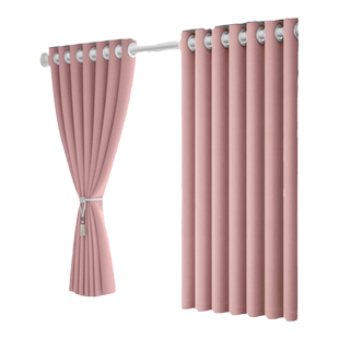 卧室窗帘一整套罗马杆2024新款小窗户免打孔安装飘窗短帘全遮光布