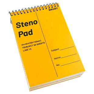 BRUNT主力分栏式速记本高颜值美式上翻A5螺旋线圈课堂英语单词笔记本公司记事记账本加厚进口纸张自带撕裂线