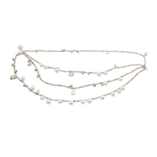 高级感多层珍珠金属腰链女小众设计感波西米亚腰带装饰配裙子配饰