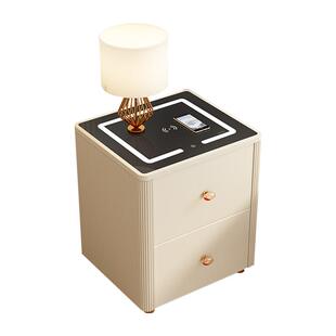 虎牌保险柜家用搬不走床头柜保险箱一体隐藏式大容量智能指纹密码箱奶油风办公室卧室首饰现金收纳箱2026新款