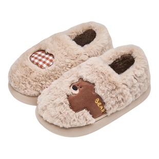 棉拖鞋男包跟可爱小狗毛绒2025新款保暖室内家居毛拖鞋女款外穿