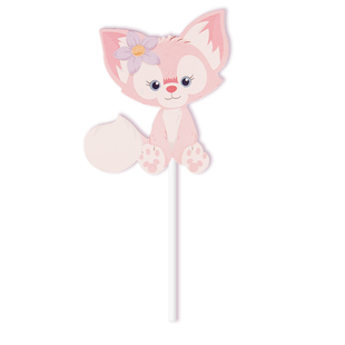 玲娜贝儿蛋糕插件琳娜贝尔甜品台装饰插牌狐狸生日主题布丁纸贴纸