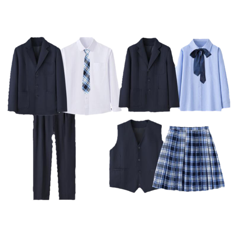 育达深圳校服中学生冬季礼服套装高中格子裙外套马甲衬衫西装西裤