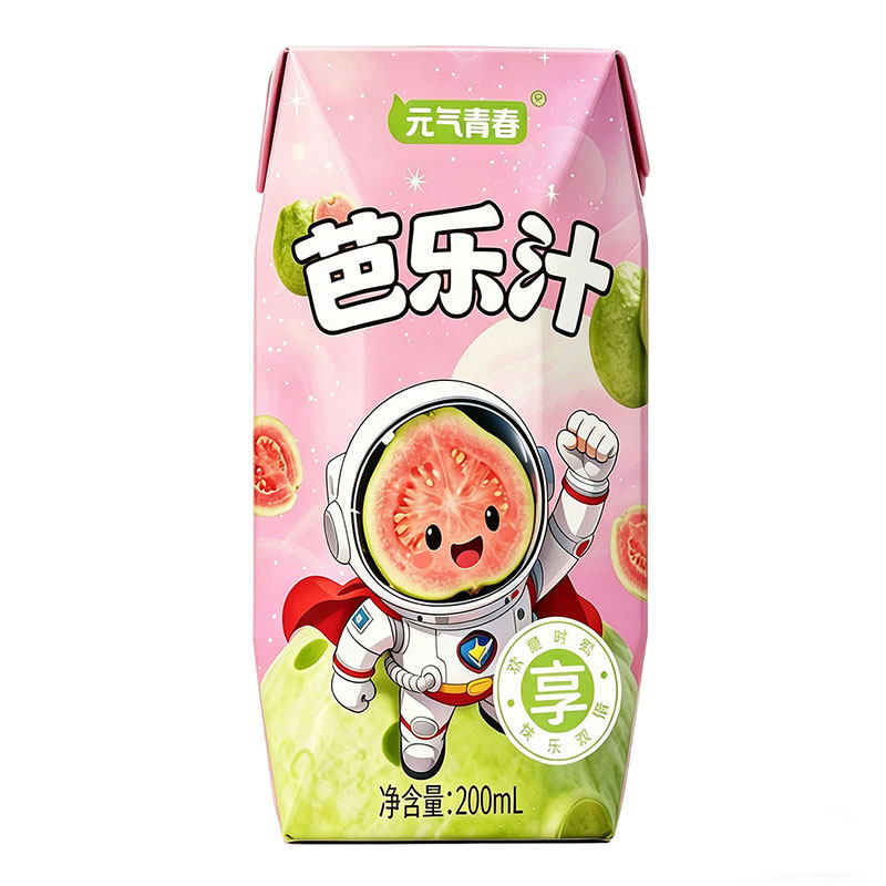 【爆款特价】元气青春芭乐汁果汁饮料200ml/瓶清甜爽口整箱批发