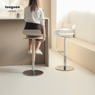吧台椅现代简约家用户型升降吧椅可旋转酒吧椅高脚椅北欧餐椅椅J&